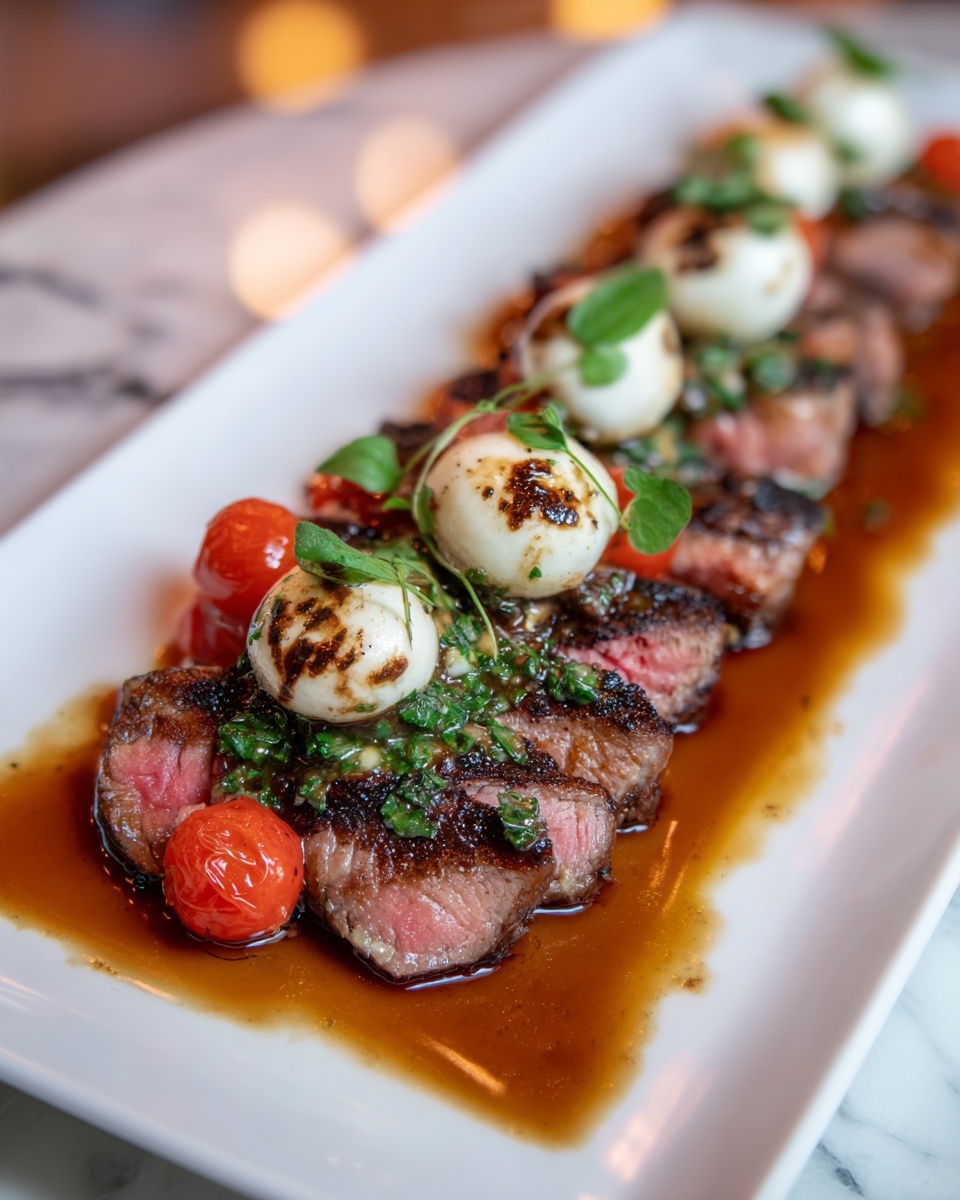 Balsamic Caprese Grilled Flank Steak Recipe - Recipe Image