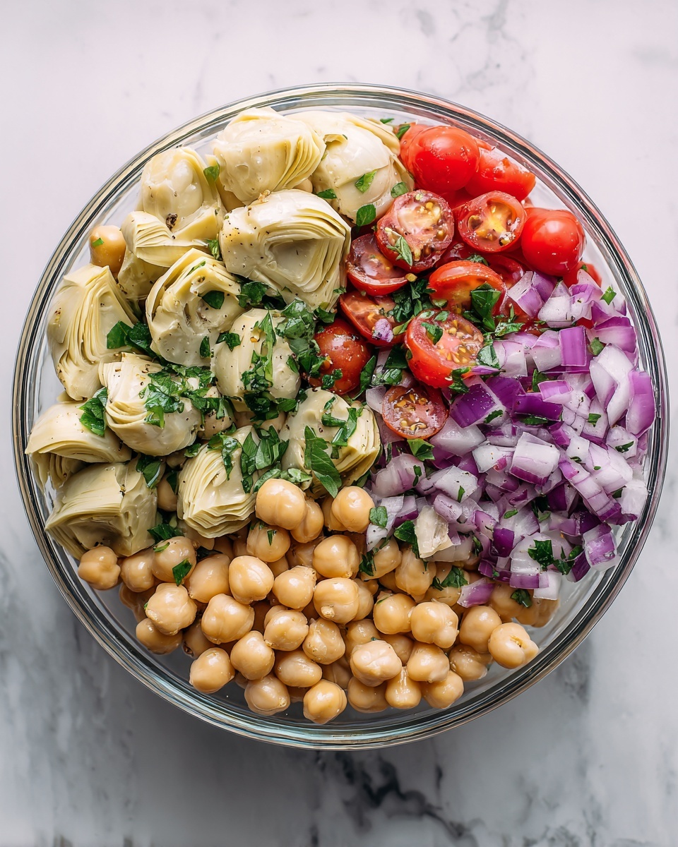 Tuscan Artichoke Tomato Salad Recipe - Recipe Image