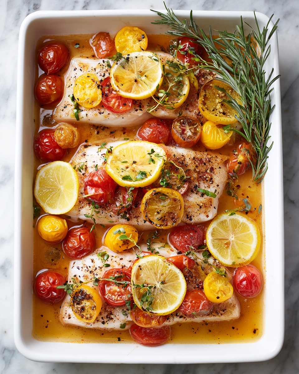 Easy Mediterranean Baked Fish Recipe - Recipe Image