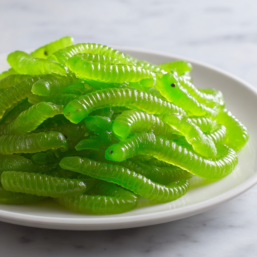 Homemade Dill Pickle Gummy Worms Recipe - Recipe Image