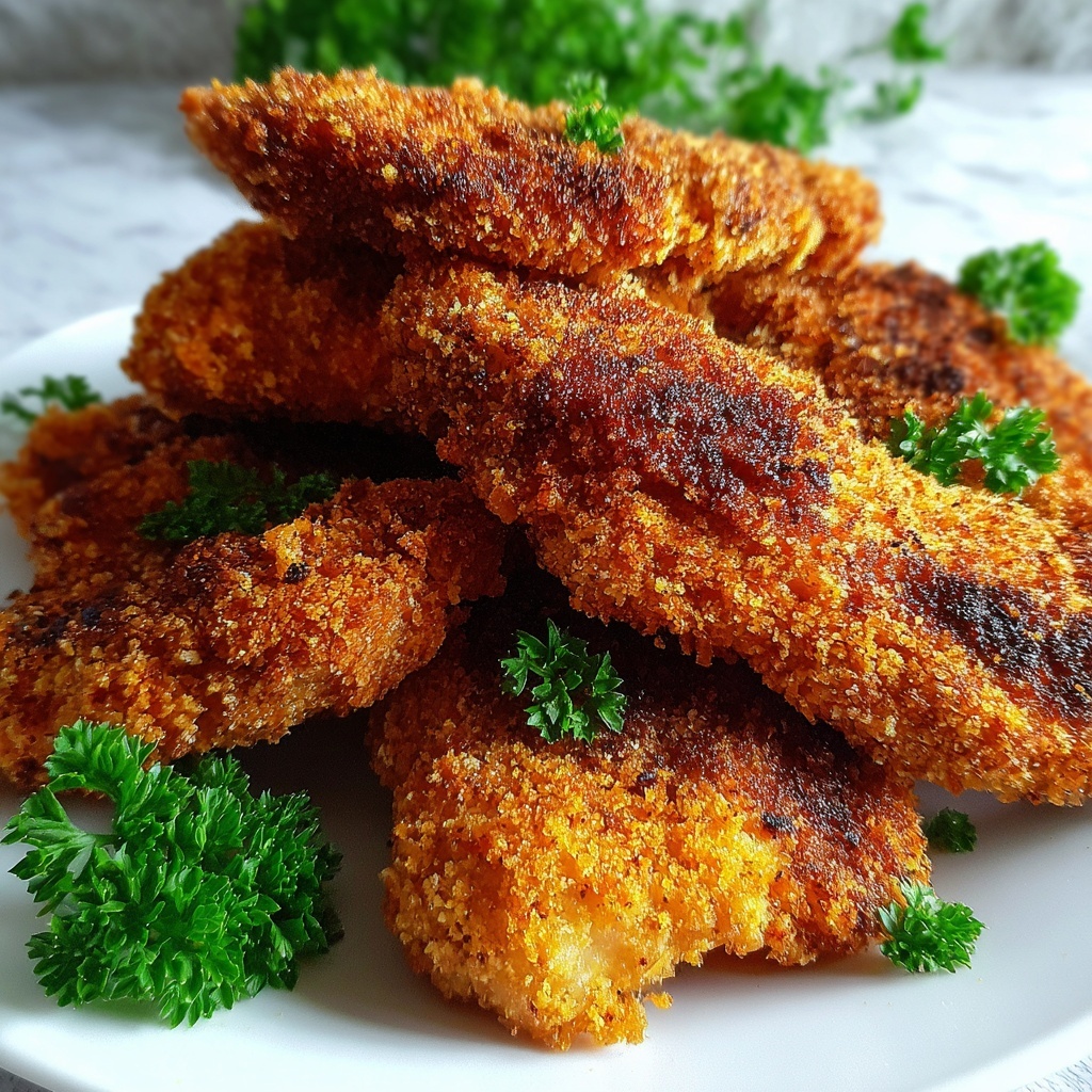 Oven-Baked Crispy Parmesan Chicken Tenders Recipe - Recipe Image