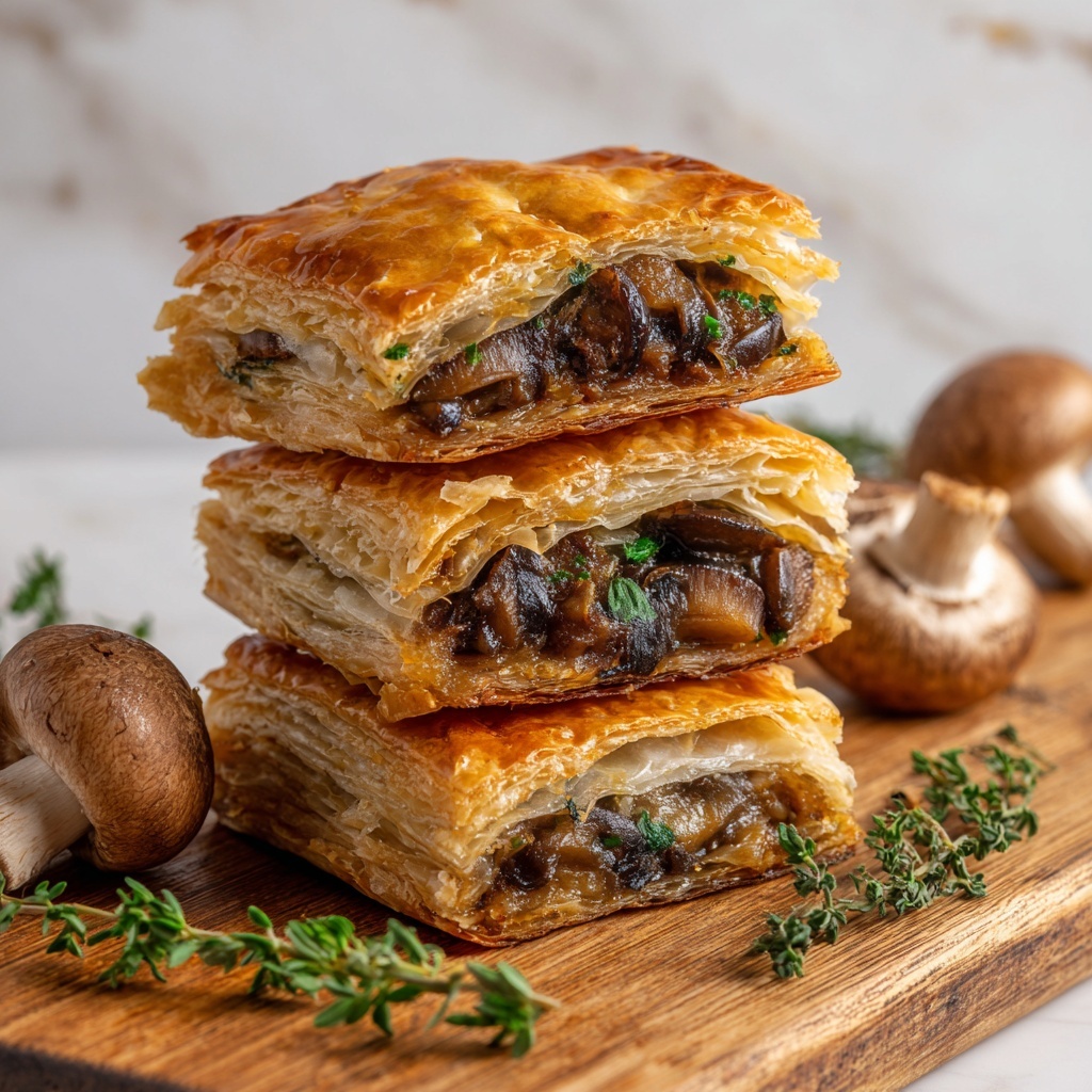 Mushroom Strudel with Leeks and Parmesan Recipe - Recipe Image