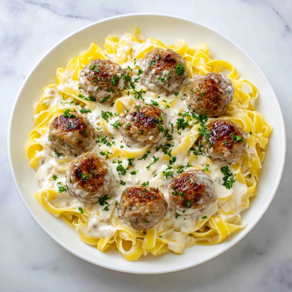 Garlic Butter Meatballs & Parmesan Linguine Dream Recipe - Recipe Image