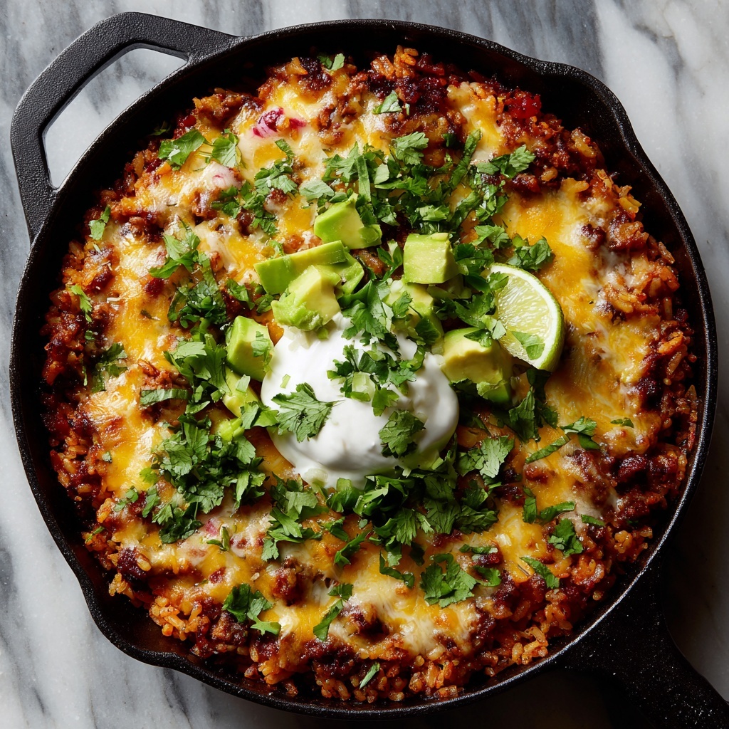 Skillet Mexican Beef and Rice Recipe - Recipe Image