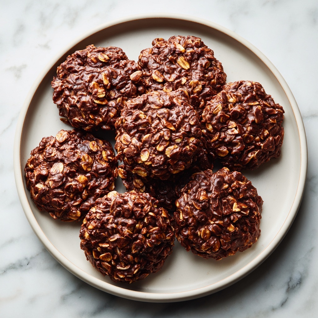 Chocolate No-Bake Cookies with Peanut Butter Recipe - Recipe Image