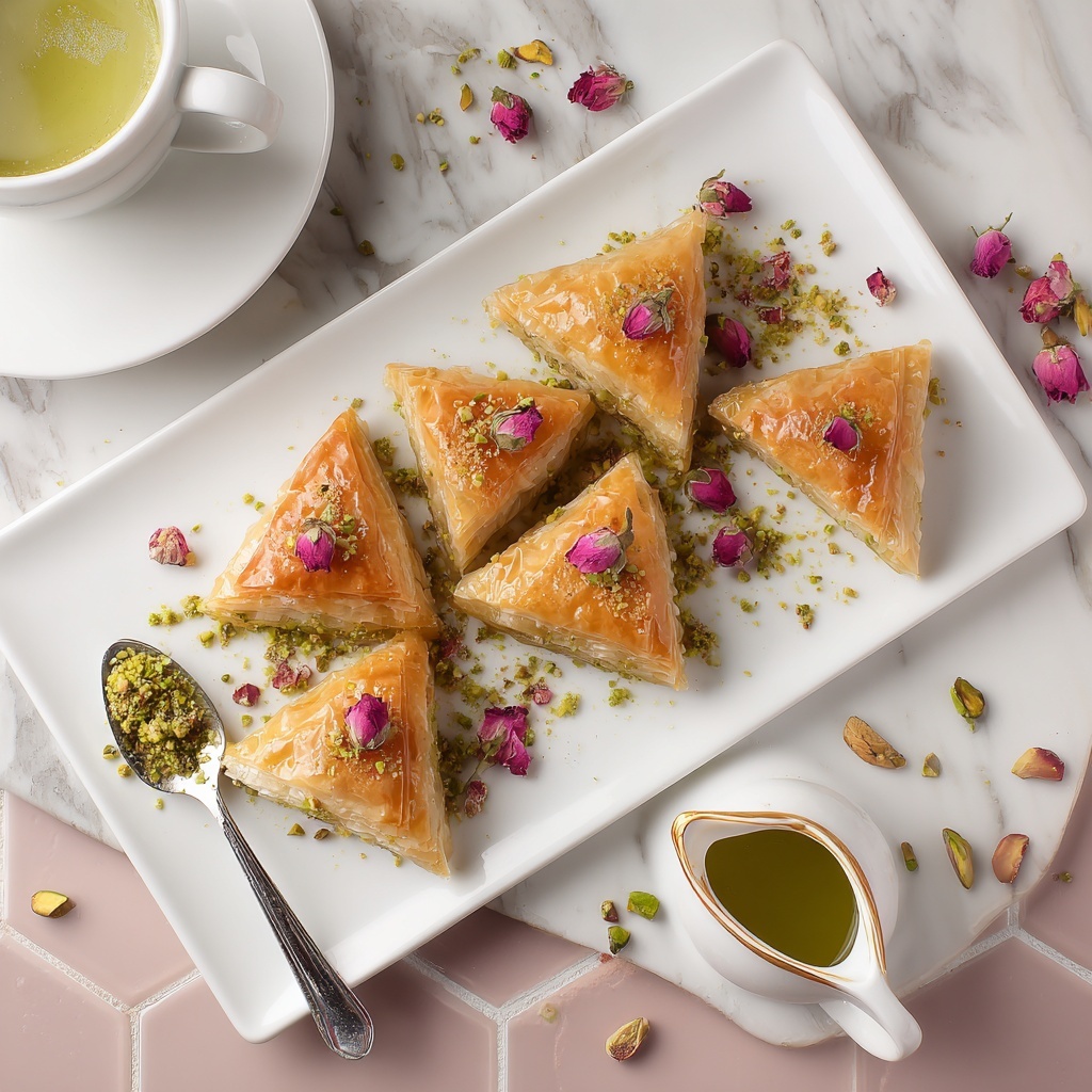 Warbat with Ashta and Simple Syrup Recipe - Recipe Image