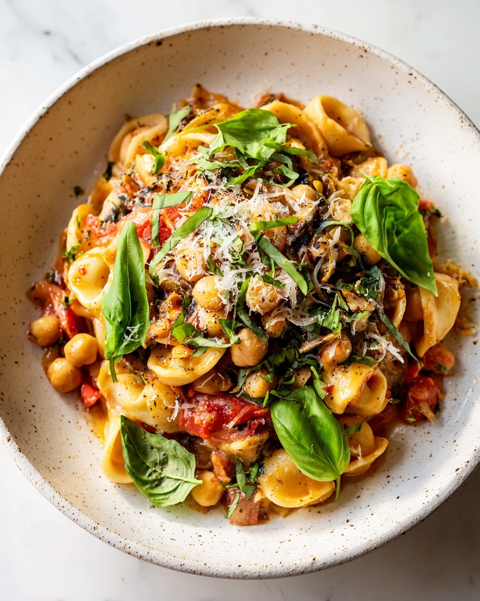 Creamy Tuscan Chickpeas & Orzo Recipe - Recipe Image