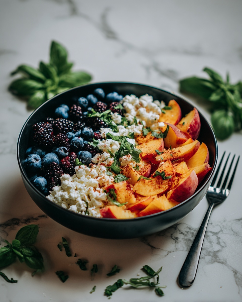 Blueberry Peach Feta Salad Recipe - Recipe Image
