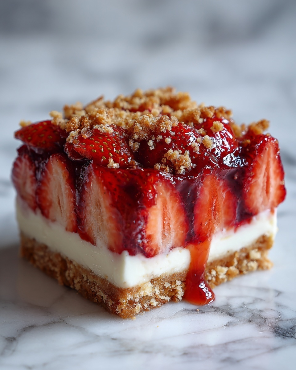 Berrylicious Strawberry Crunch Cheesecake Recipe - Recipe Image