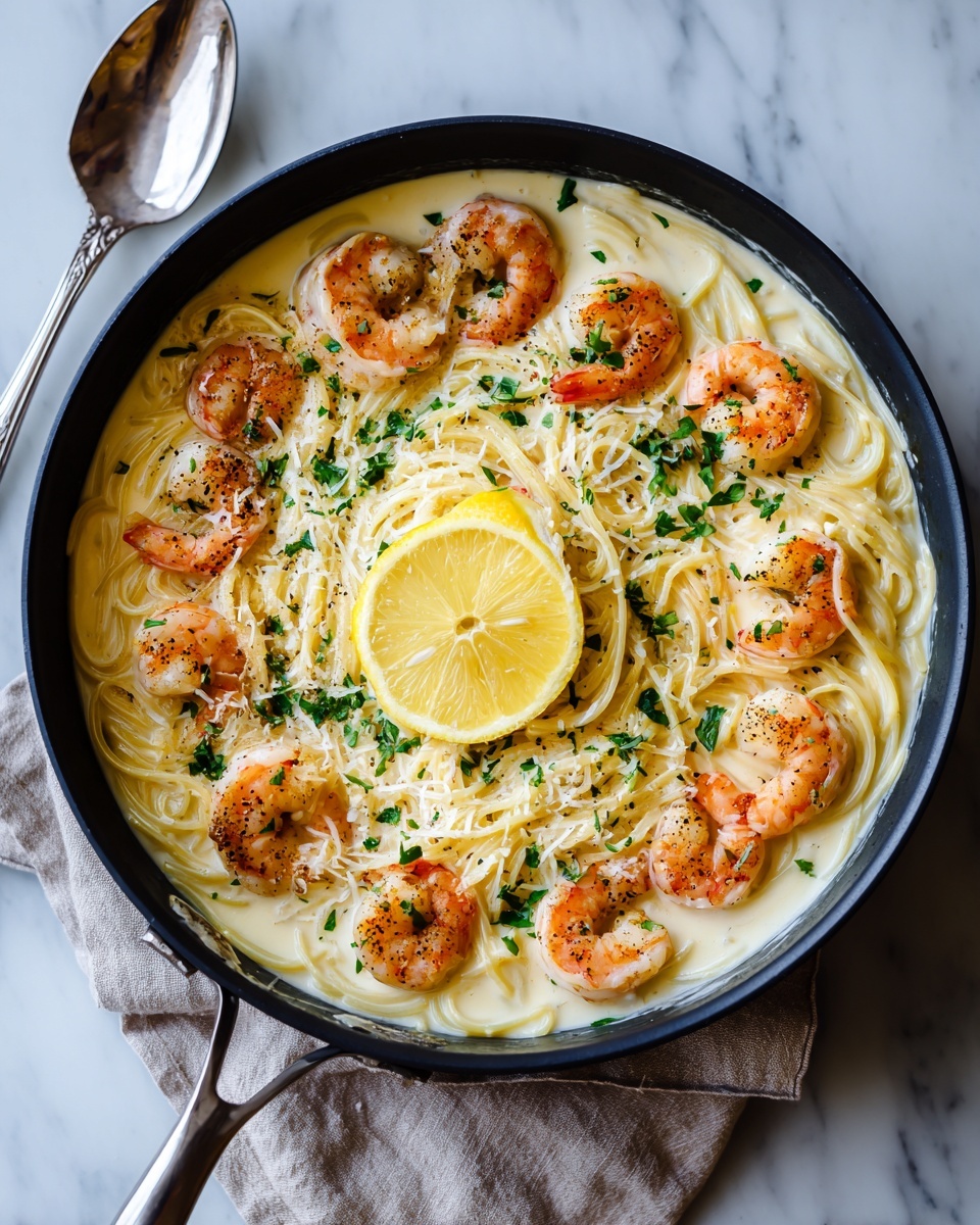 Creamy Lemon Parmesan Shrimp Recipe - Recipe Image