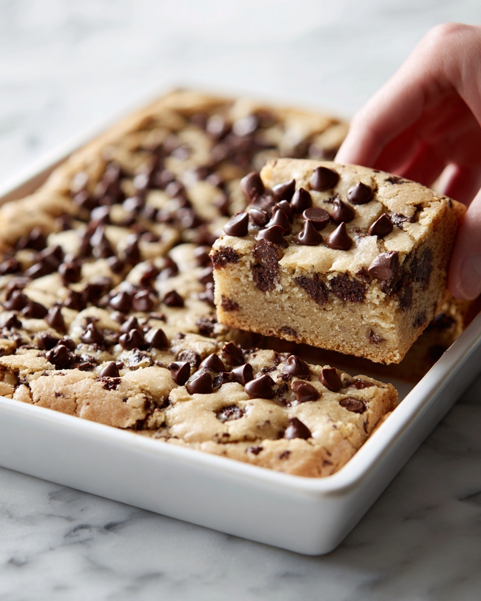 Chocolate Chip Cookie Bar Squares Recipe - Recipe Image
