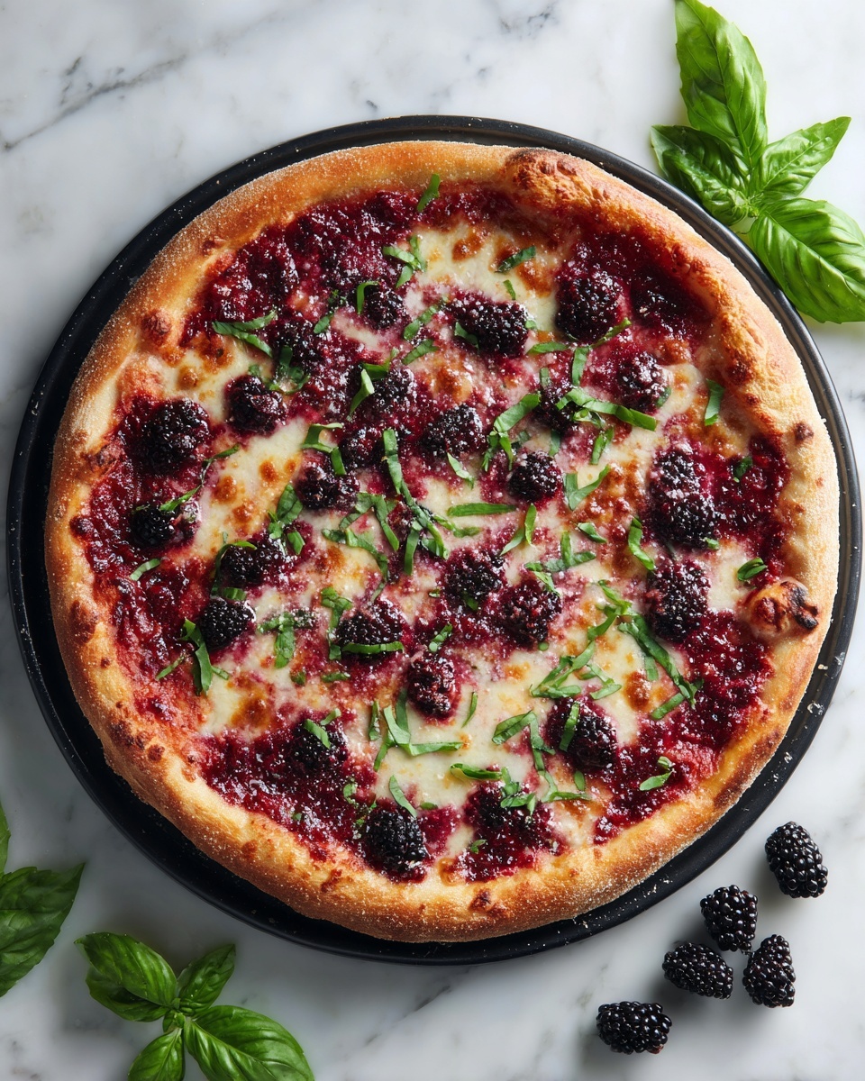 Blackberry Ricotta Pizza with Basil Recipe - Recipe Image