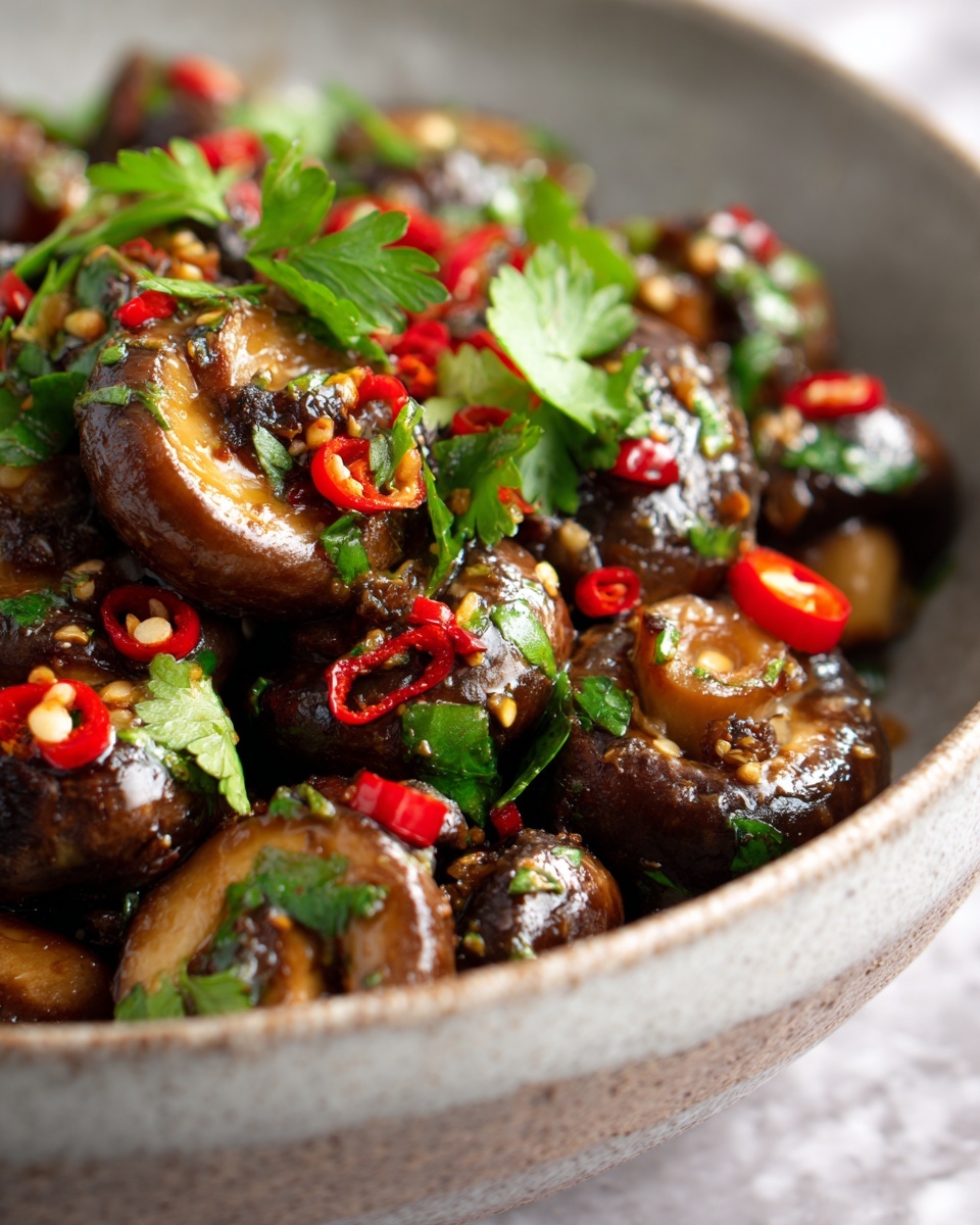 Crispy Chili Garlic Mushroom Recipe - Recipe Image