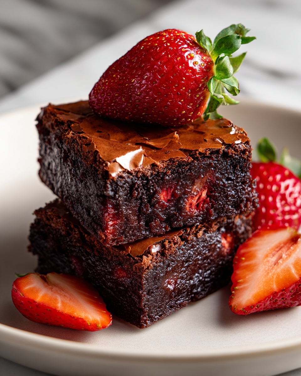 Strawberry Brownies Recipe - Recipe Image