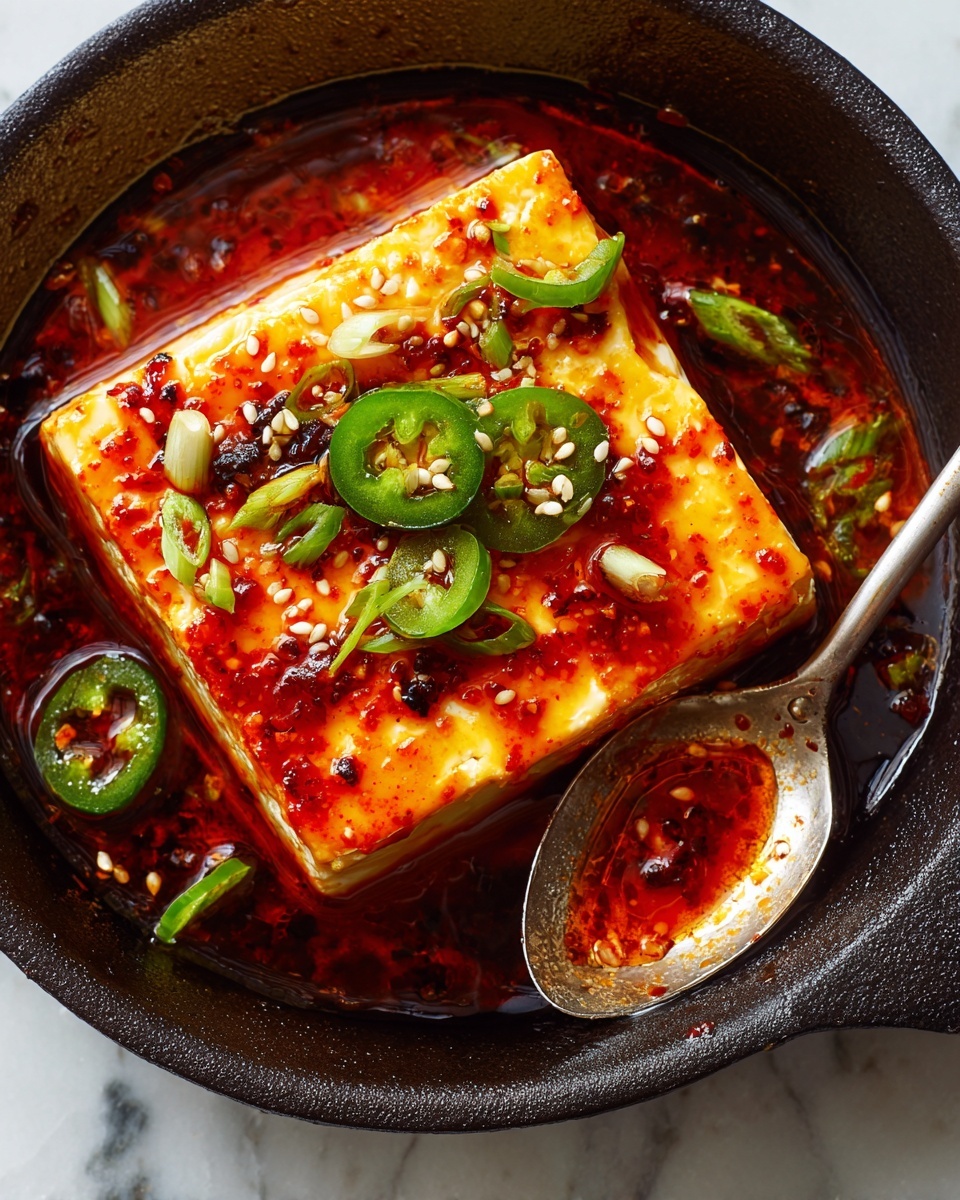 Swicy Baked Feta with Gochujang Honey Glaze Recipe - Recipe Image