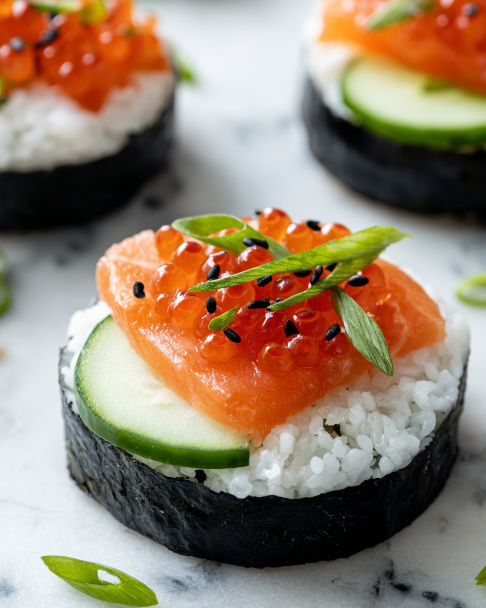 Spicy Shrimp Sushi Stacks Recipe - Recipe Image