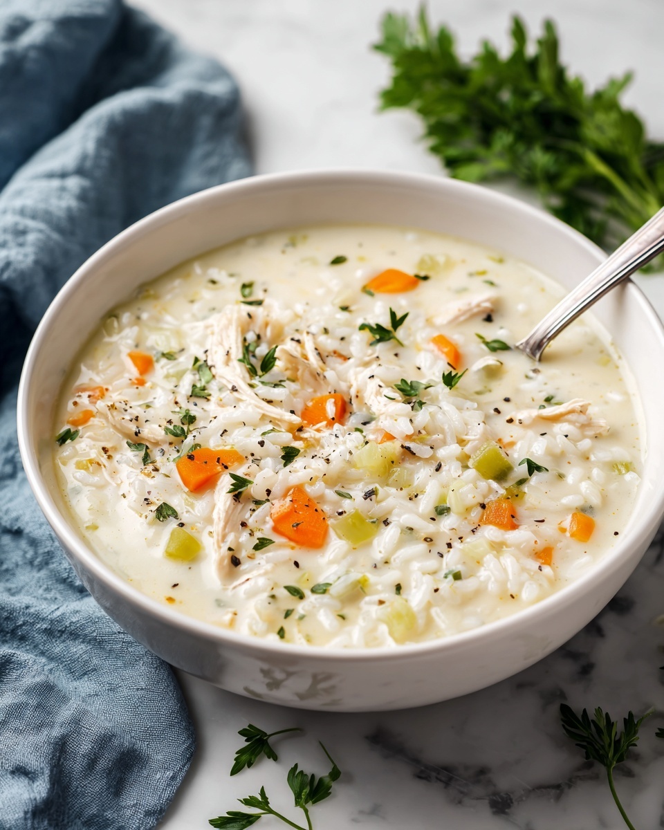 Creamy Chicken and Rice Soup Recipe - Recipe Image