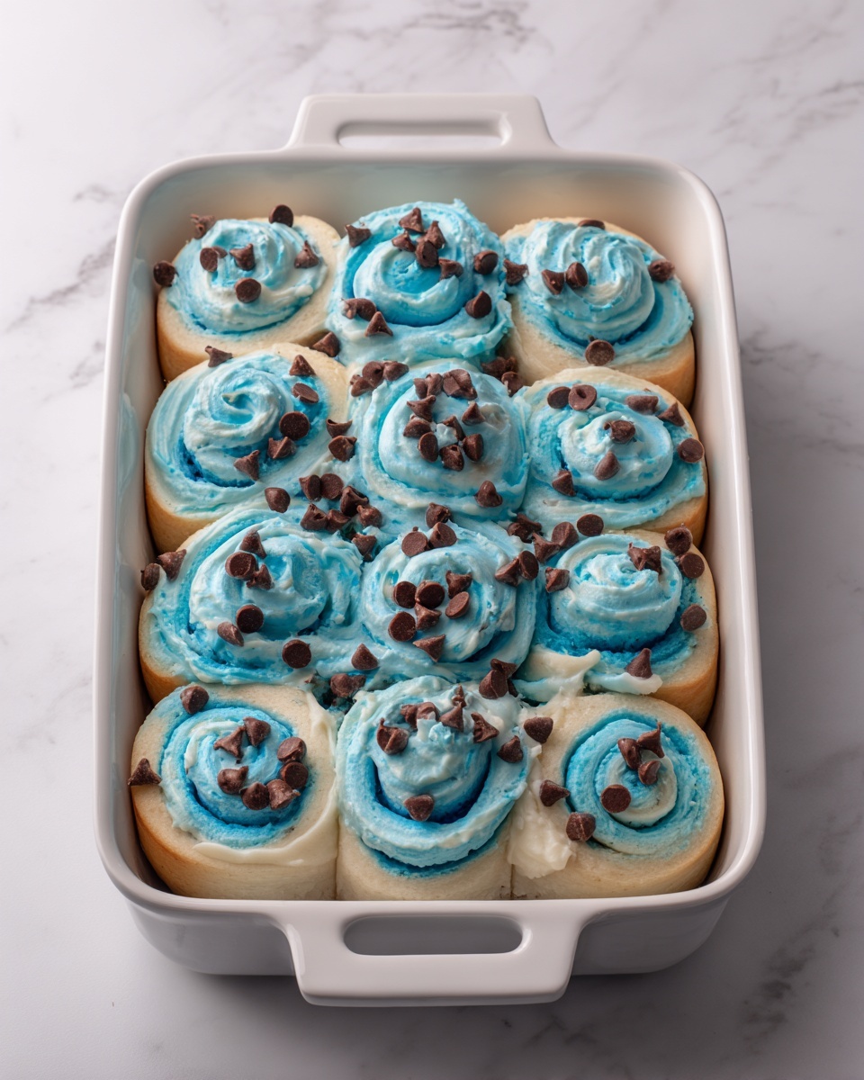 Cookie Monster Cinnamon Rolls Recipe - Recipe Image