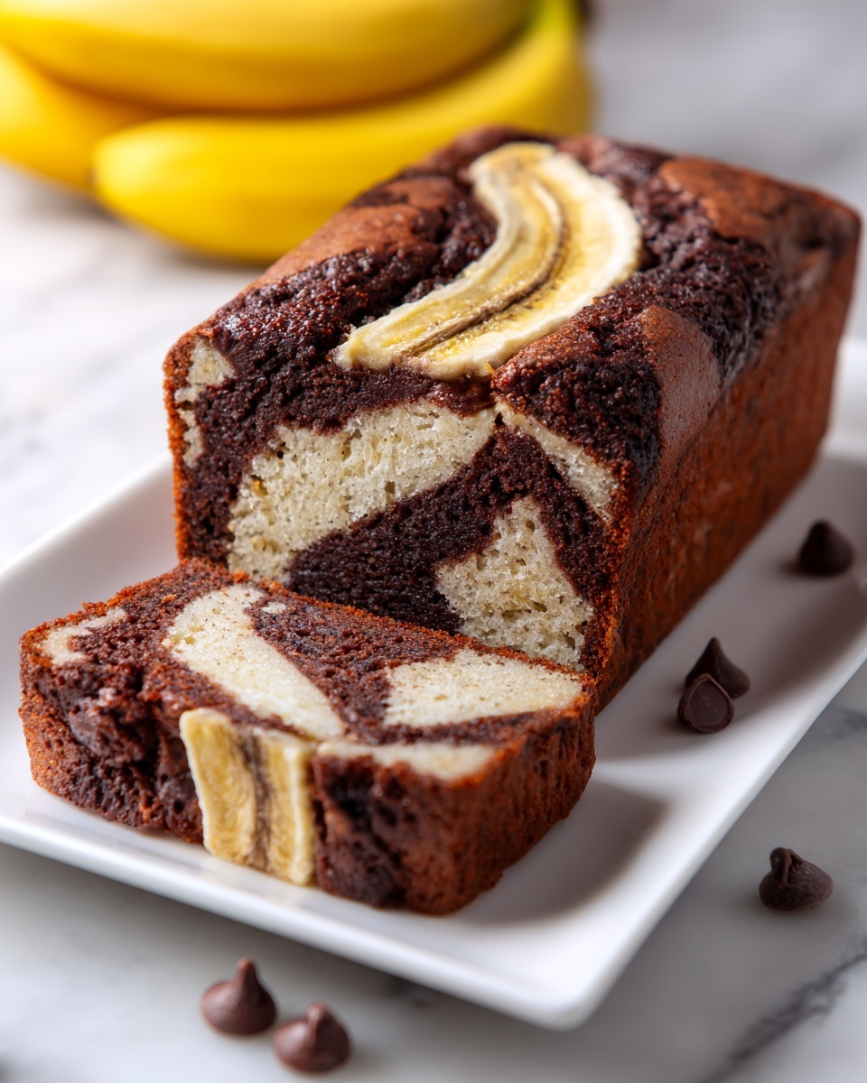 Chocolate Marble Banana Bread Recipe - Recipe Image