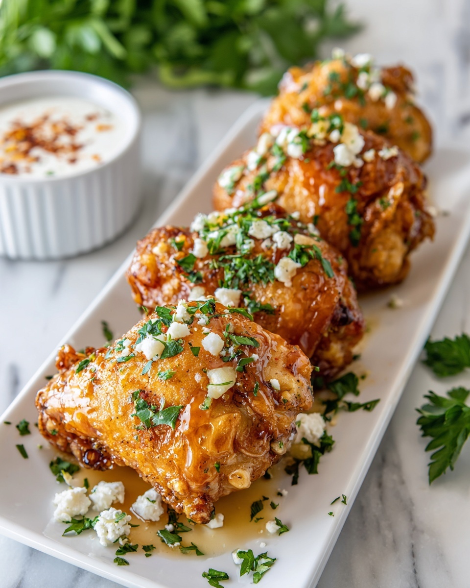 Crispy Hot Honey Feta Chicken Recipe - Recipe Image