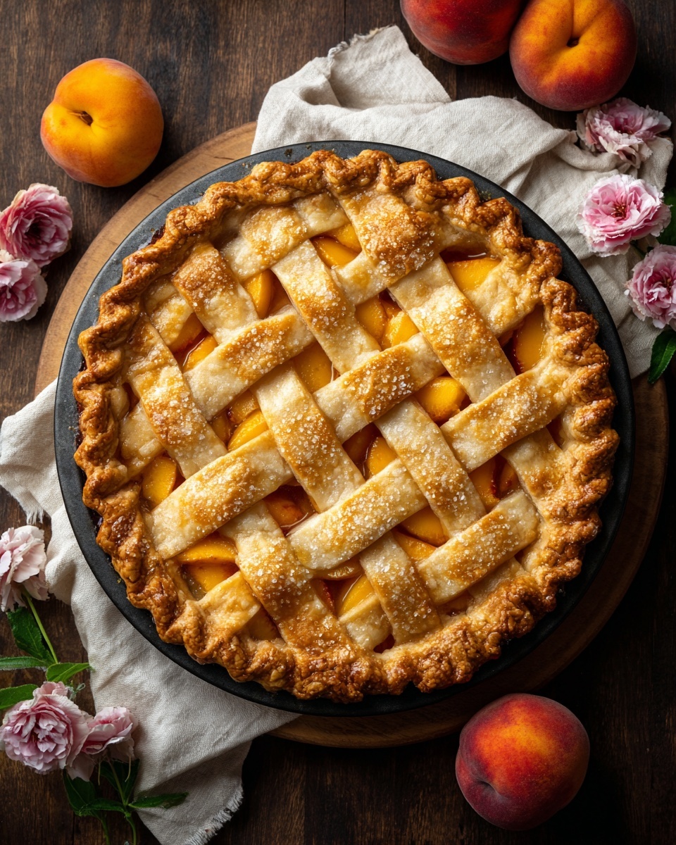 Brown Butter Strawberry Peach Pie Recipe - Recipe Image
