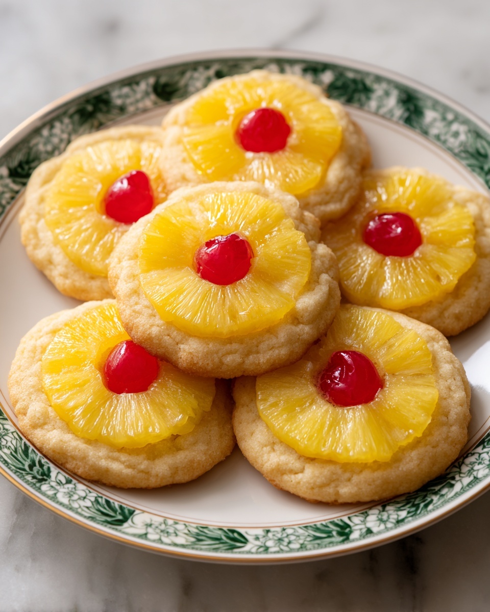 Christmas Pineapple Upside-Down Sugar Cookies Recipe - Recipe Image