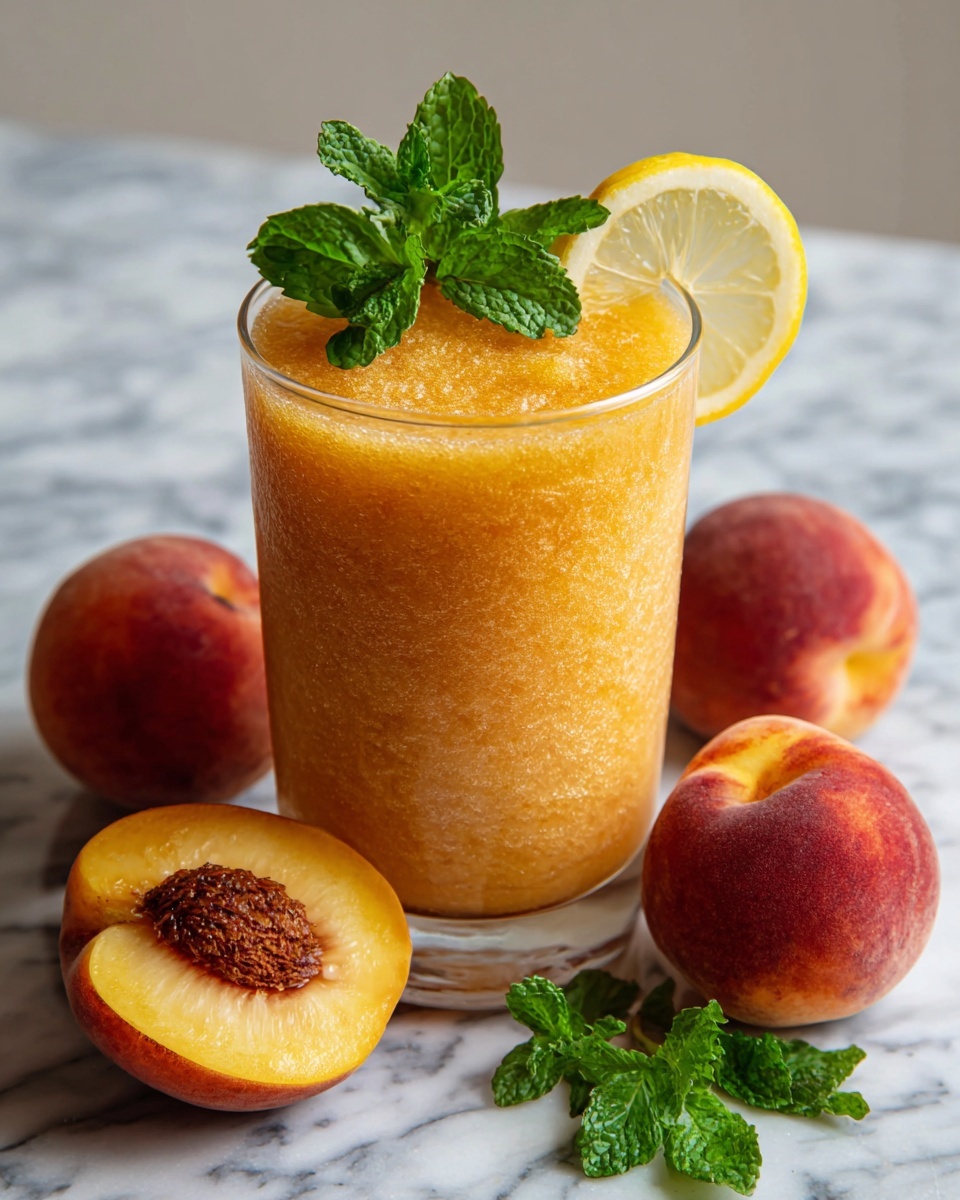 Peach Lemonade Slushie: The Ultimate Summer Refreshment Recipe - Recipe Image
