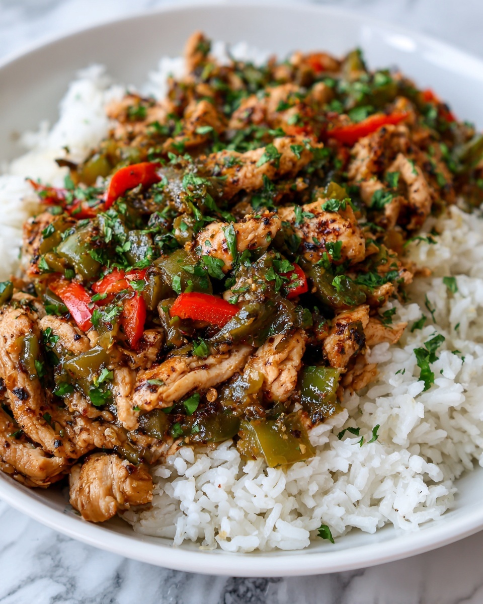 Air Fryer Chicken and Peppers Recipe - Recipe Image