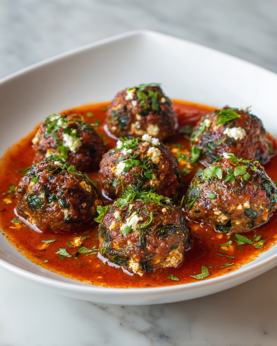 Baked Chicken Ricotta Meatballs with Spinach Recipe - Recipe Image