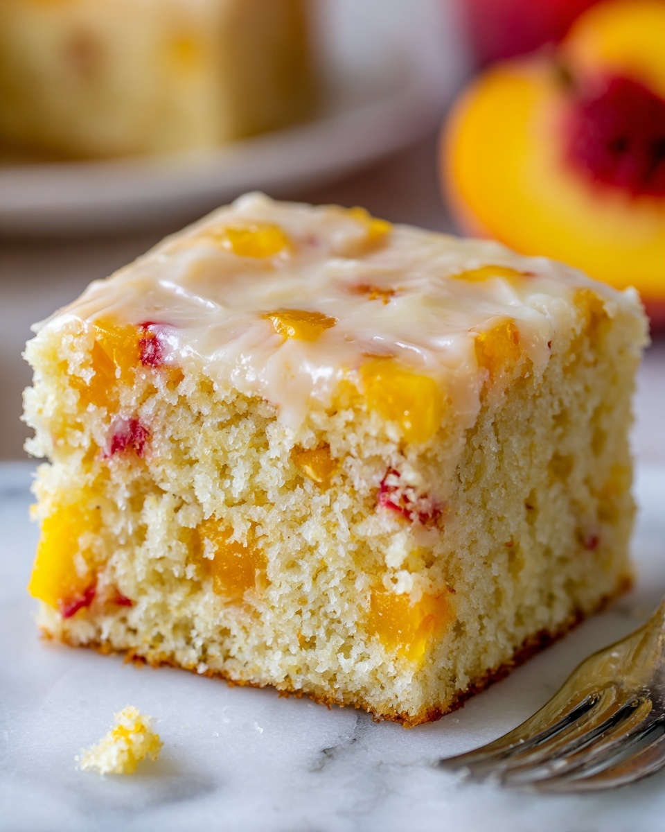 Brown Sugar Peach Cake Recipe - Recipe Image