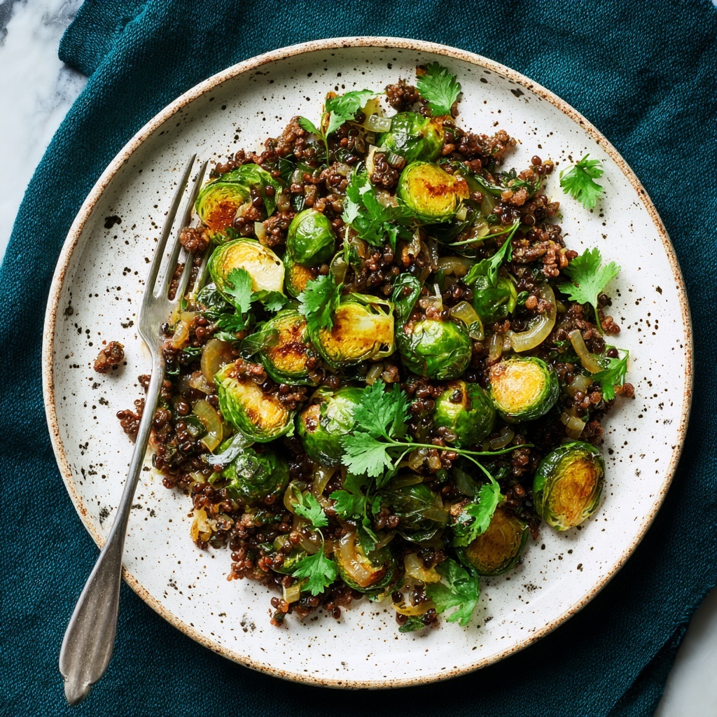 Brussels Sprouts and Sausage Stir-Fry Recipe - Recipe Image