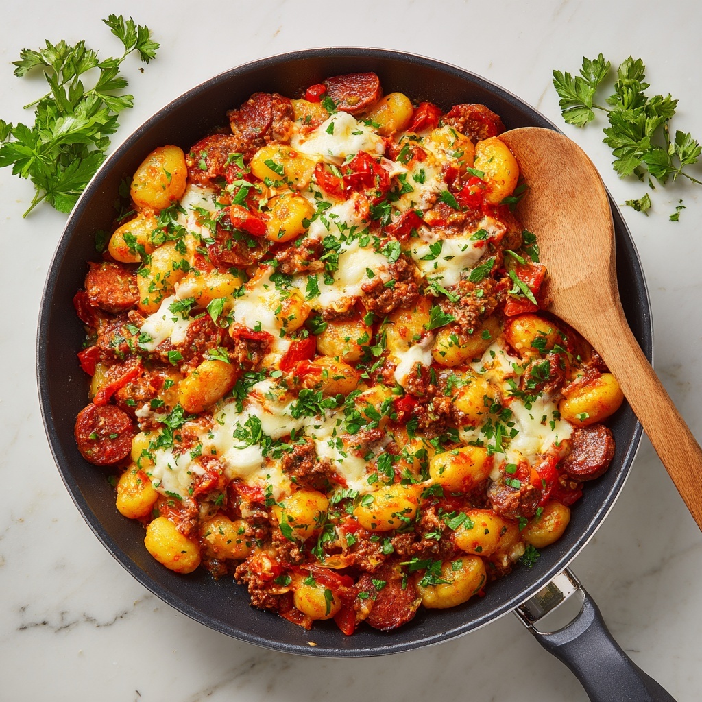 White Bean Gnocchi with Smoked Turkey Sausage and Spinach Recipe - Recipe Image
