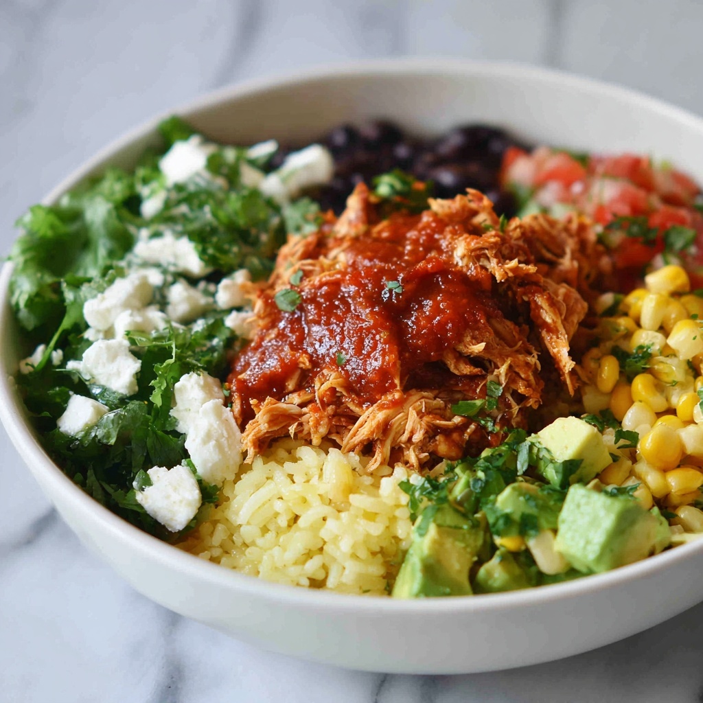 Slow Cooker Mexican Chicken Burrito Bowl Recipe - Recipe Image