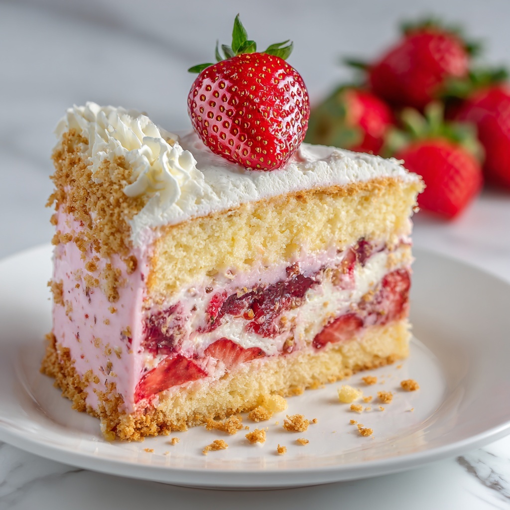 Strawberry Shortcake Swiss Roll Recipe - Recipe Image