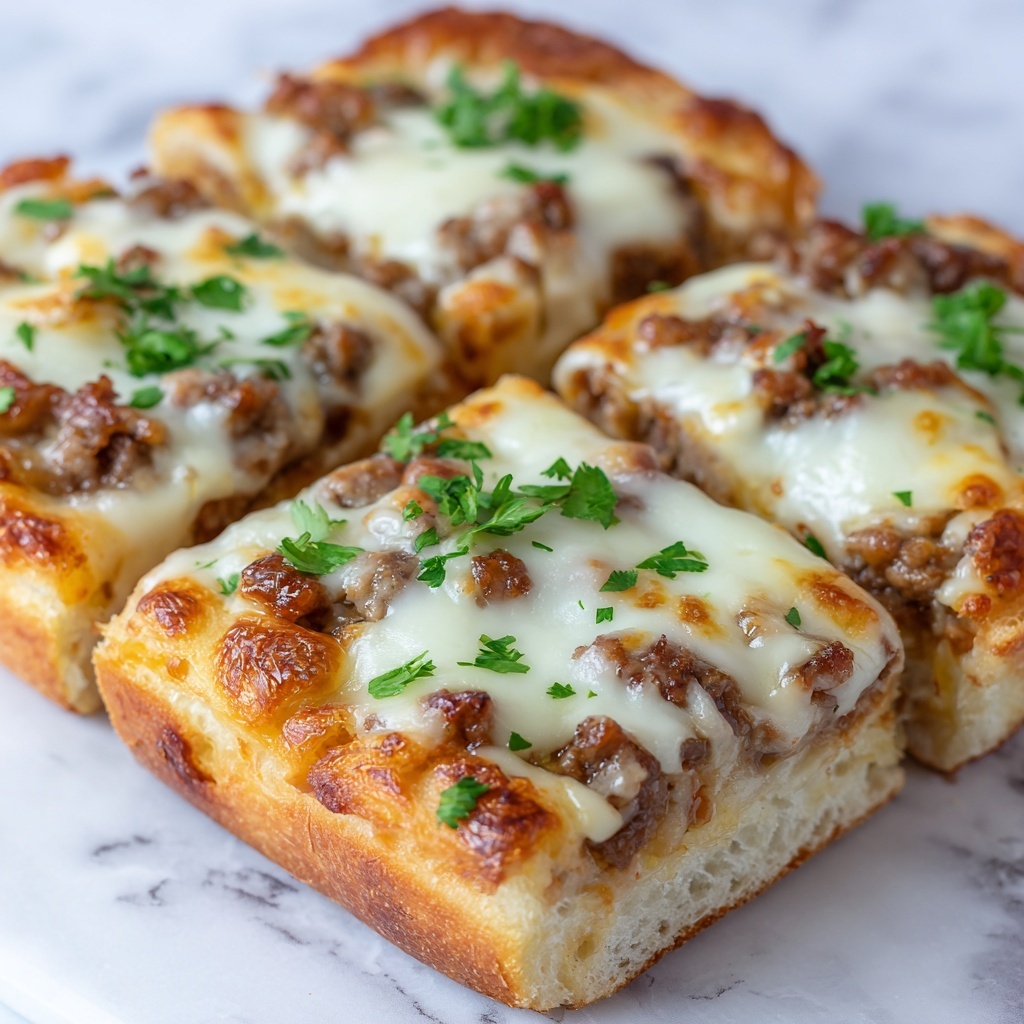 Garlic Philly Cheesesteak Bread Recipe - Recipe Image
