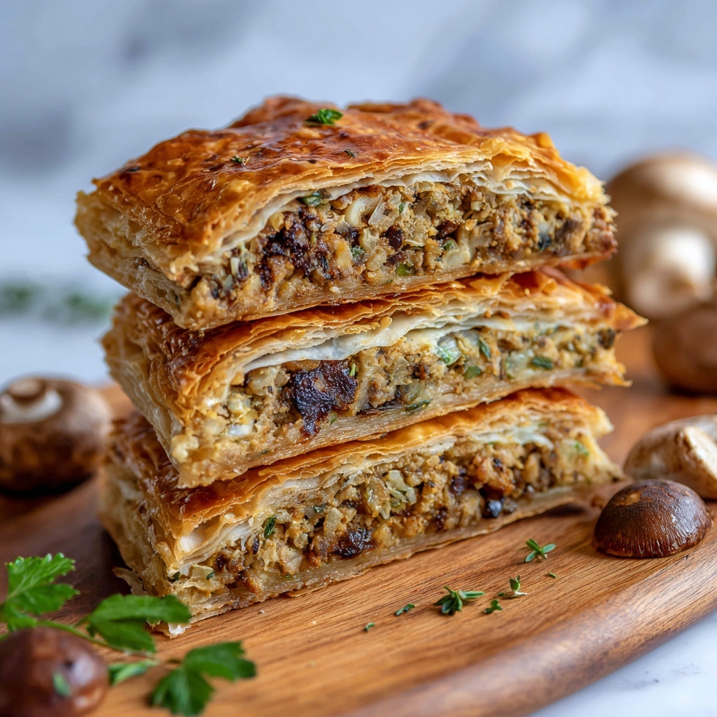 Mushroom Strudel with Leeks and Parmesan Recipe - Recipe Image