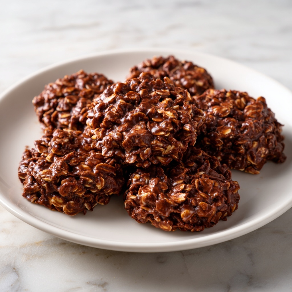 Chocolate No-Bake Cookies with Peanut Butter Recipe - Recipe Image