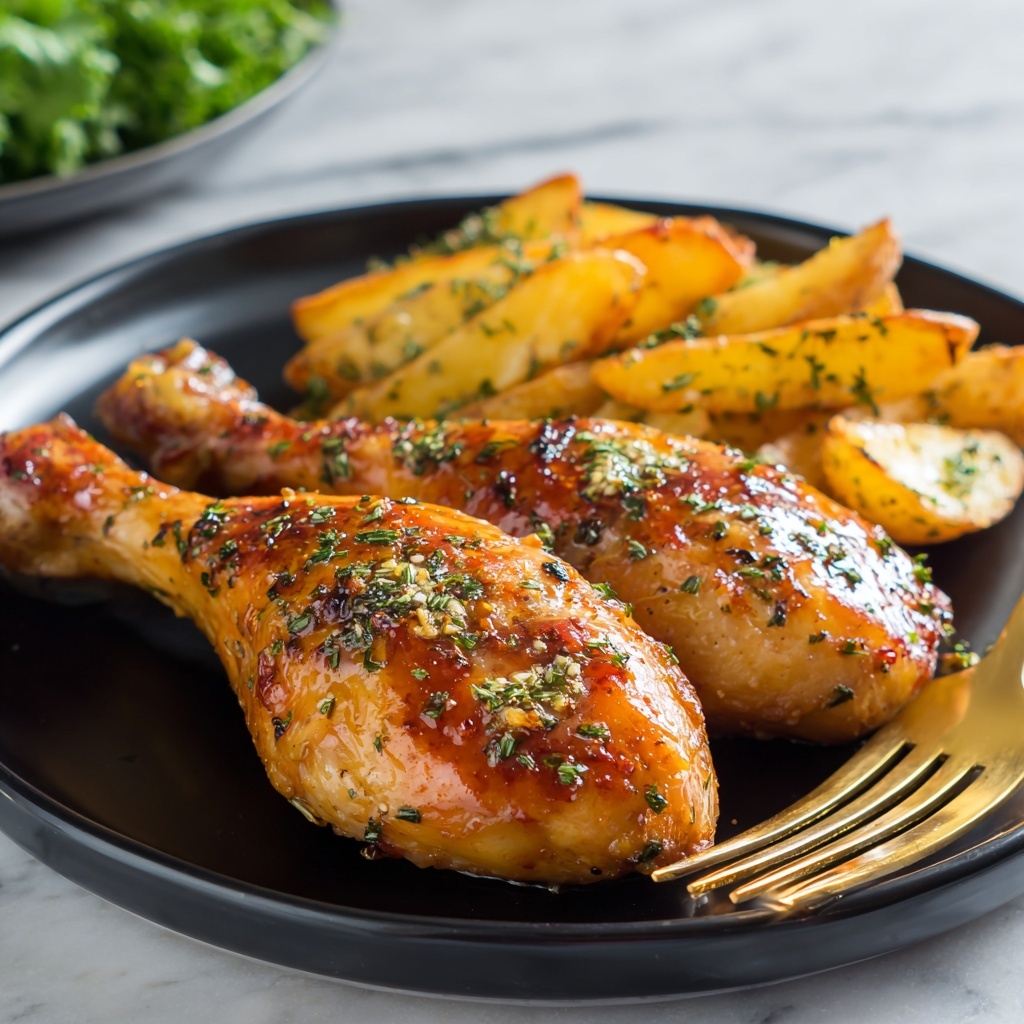 Roasted Chicken with Potatoes and Garlic Sauce Recipe - Recipe Image