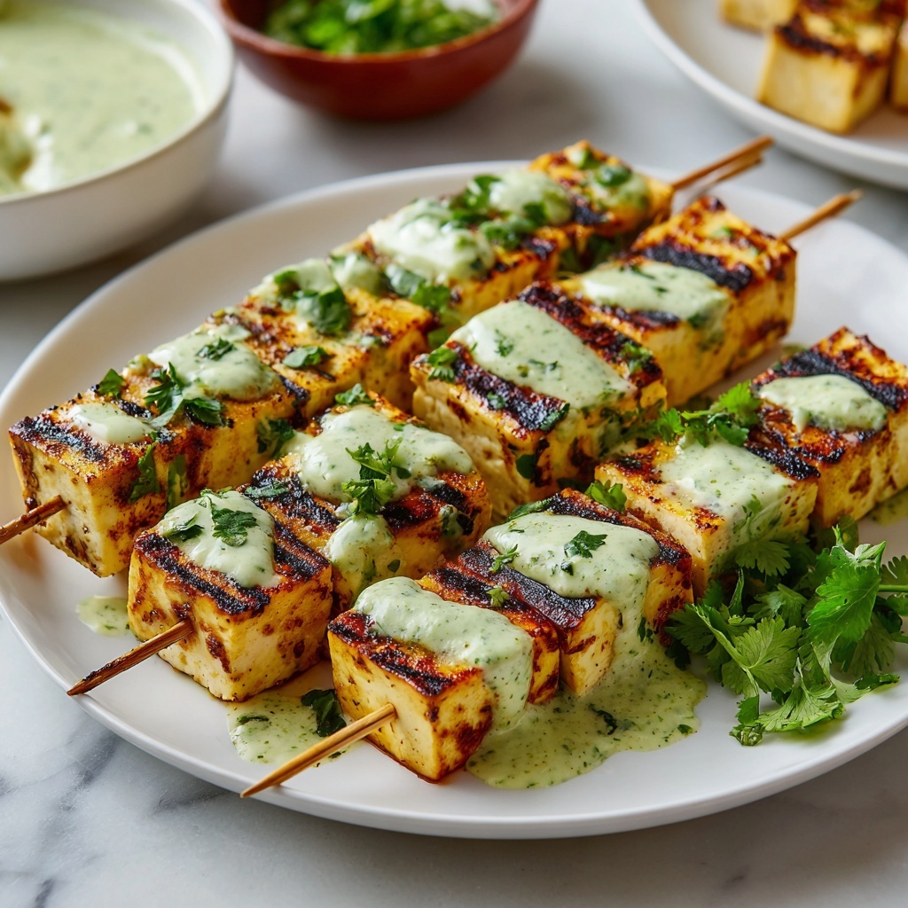 Lemon Coriander Tofu Skewers Recipe - Recipe Image