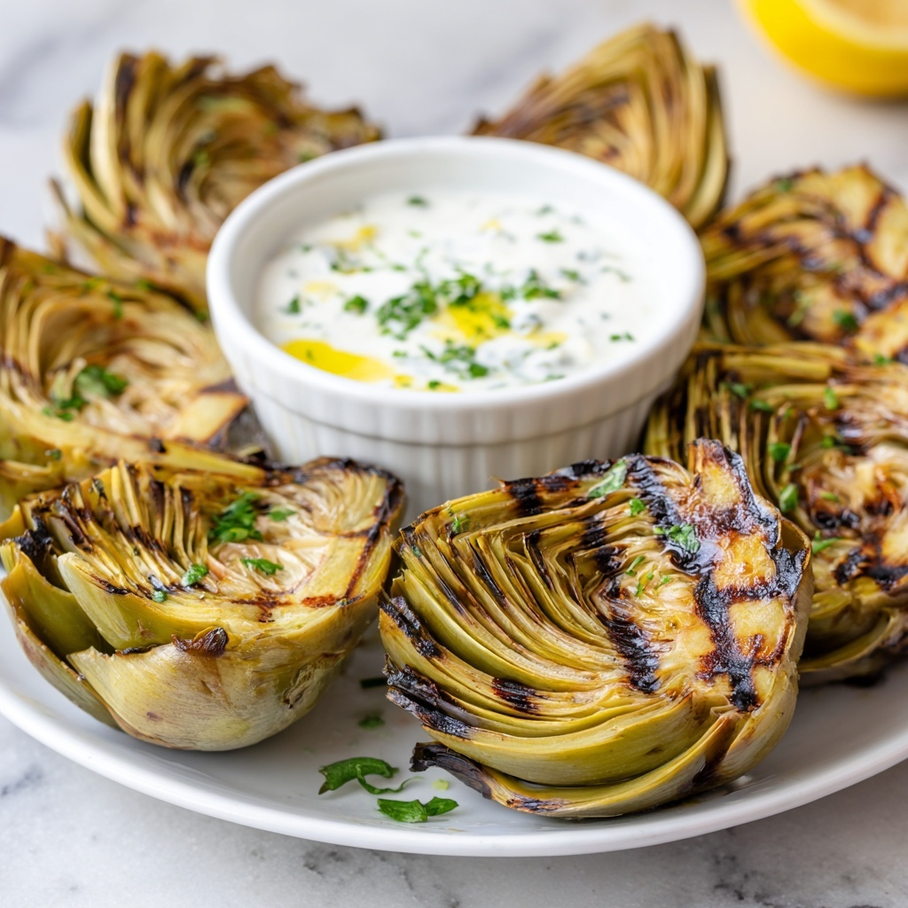 Grilled Artichokes with Garlic Aioli Recipe - Recipe Image
