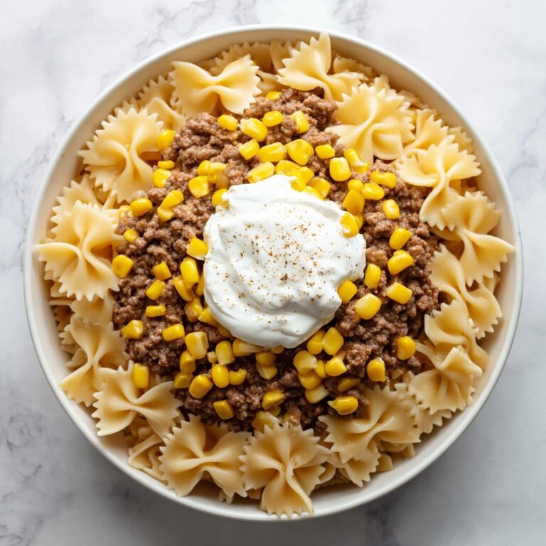 Creamy Ranch Beef Bowtie Skillet with Sweet Corn Recipe