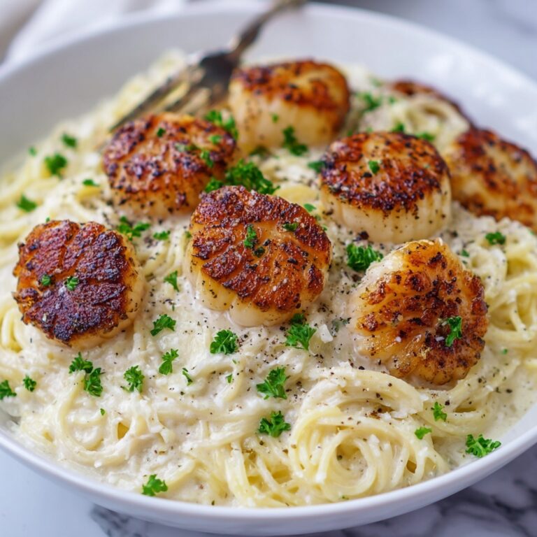 Creamy Tuscan Spaghetti with Jumbo Scallops Recipe