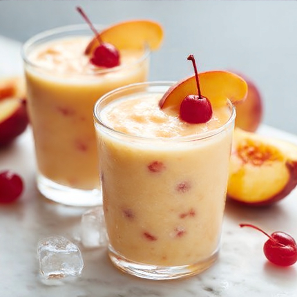 Iced Peach Colada Recipe - Recipe Image