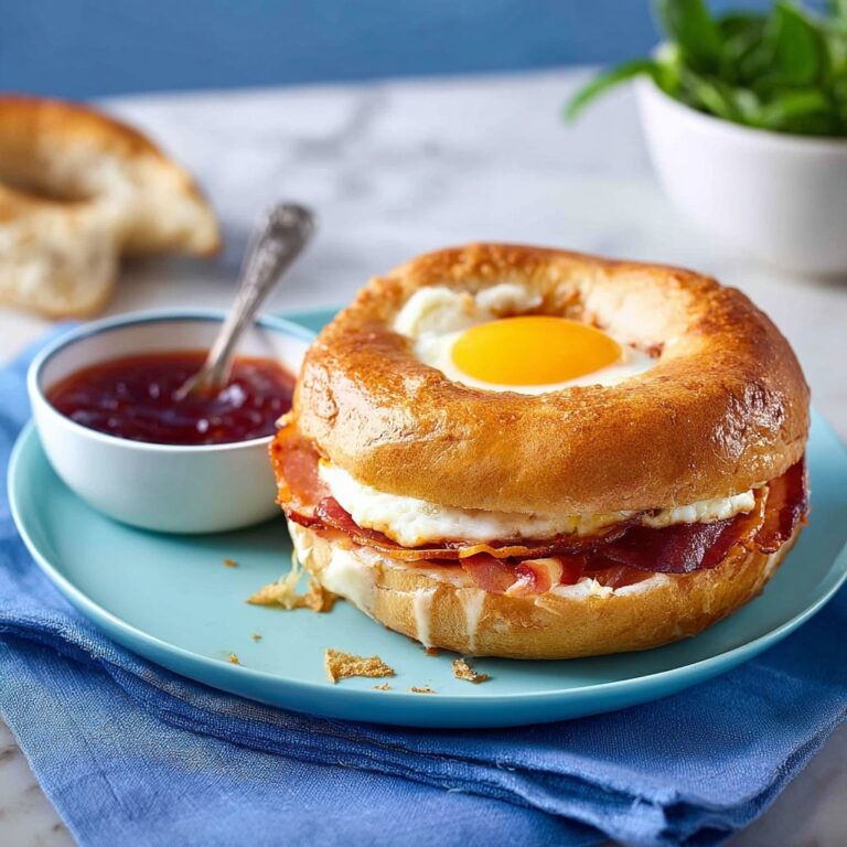 Air Fryer Cheesy Egg Bagels Recipe