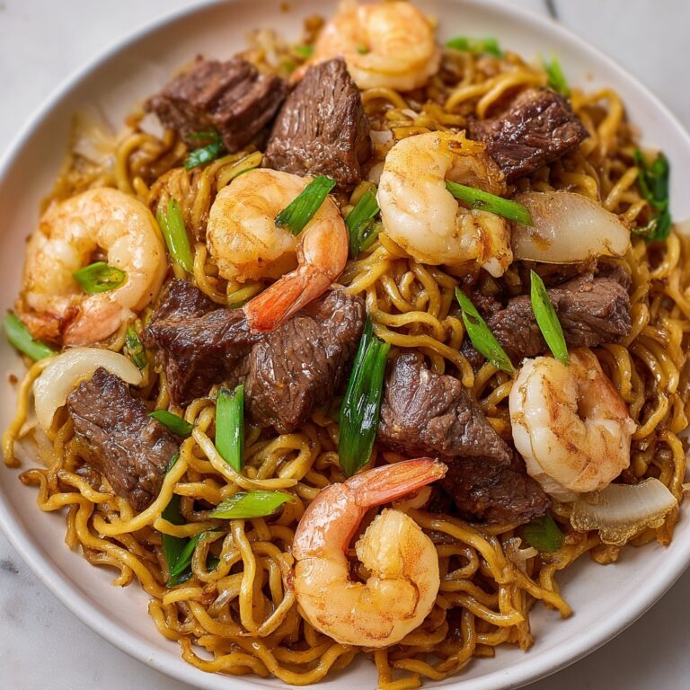 Shrimp and Steak Noodles Recipe