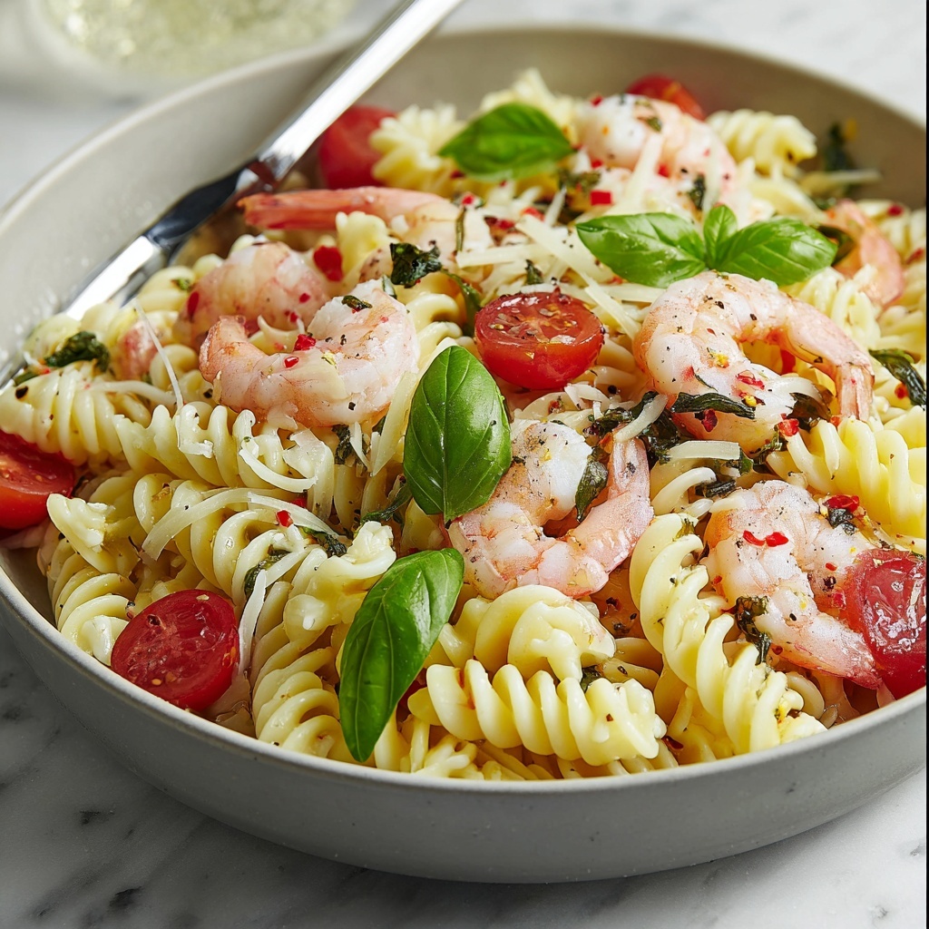 Italian Pasta Salad with Cherry Tomatoes, Mozzarella, and Basil Recipe - Recipe Image