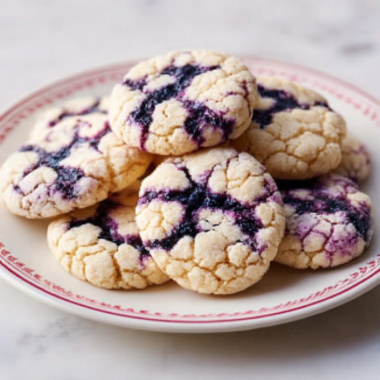 Blueberry Crinkle Cookies Recipe