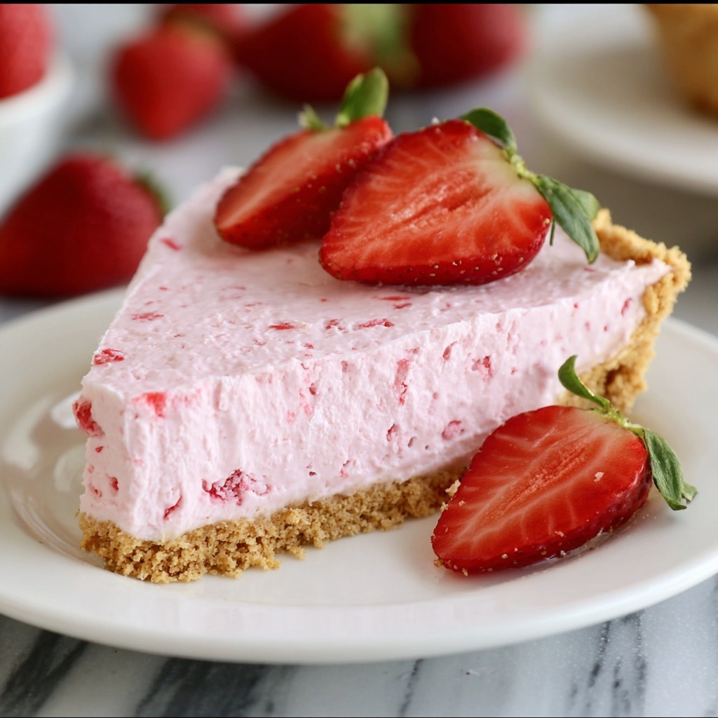 Frozen Strawberry Cream Pie Recipe - Recipe Image