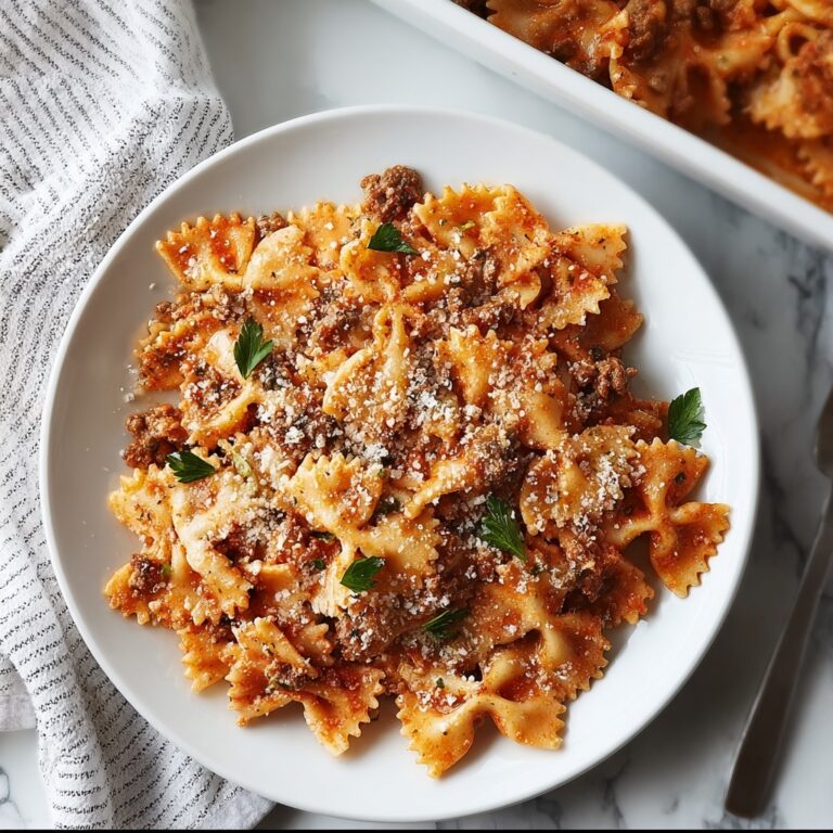 Bowtie Pasta Ziti with Meat Sauce and Melty Cheeses Recipe