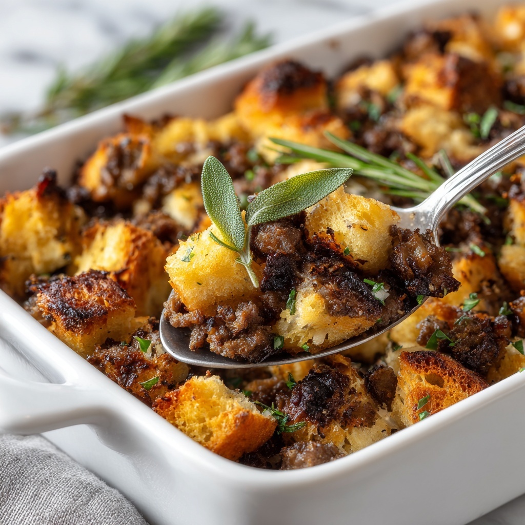 Vegan Sausage Stuffing with Sage Recipe - Recipe Image